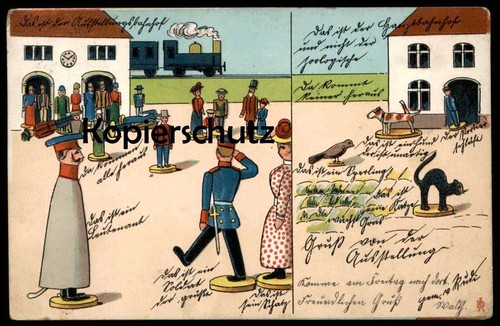 Alte postkarte soldat - alte,