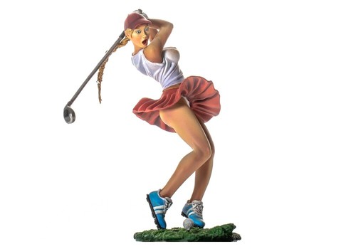 Golfspieler pin 90mm bemalt - golfspieler,