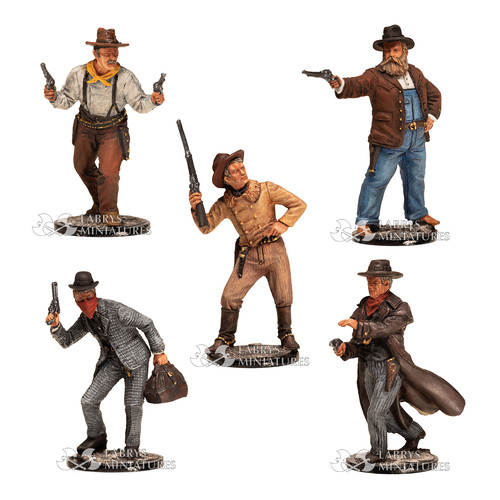 Cowboys bankräuber set - set, 5